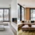Traditional vs Warm Minimalism before and after image: The same modern living space transformed from cool white minimalism (left) to warm minimalist design (right)